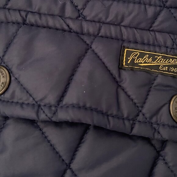 New Polo Ralph Lauren Toddler Boys 2T Navy Blue Quilted hooded Jacket - Picture 3 of 5